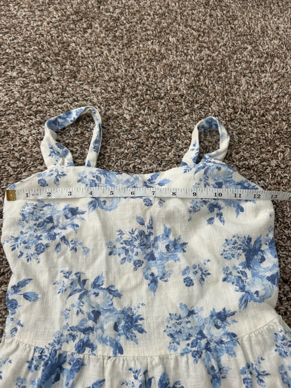 Floral Blue & White Mini Sundress - Picture 7 of 10